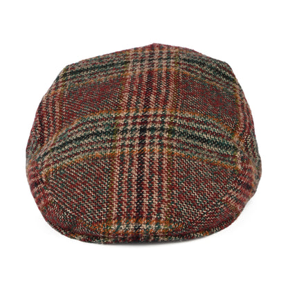 Gorra plana de lana virgen Príncipe de Gales de City Sport - Rojo-Verde