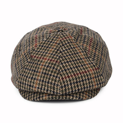 Gorra Newsboy Brood pata de gallo de Brixton - Verde Oliva-Beige-Negro