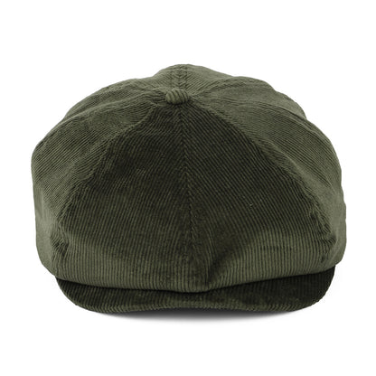 Gorra Newsboy Brood de pana de Brixton - Verde Musgo