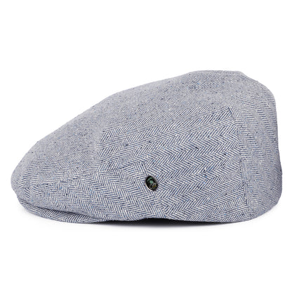 Gorra plana Summer de seda pura diseño de espiga de City Sport - Azul