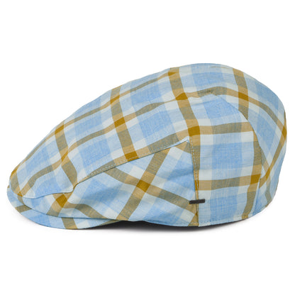 Gorra plana a cuadros de Bailey - Azul Claro