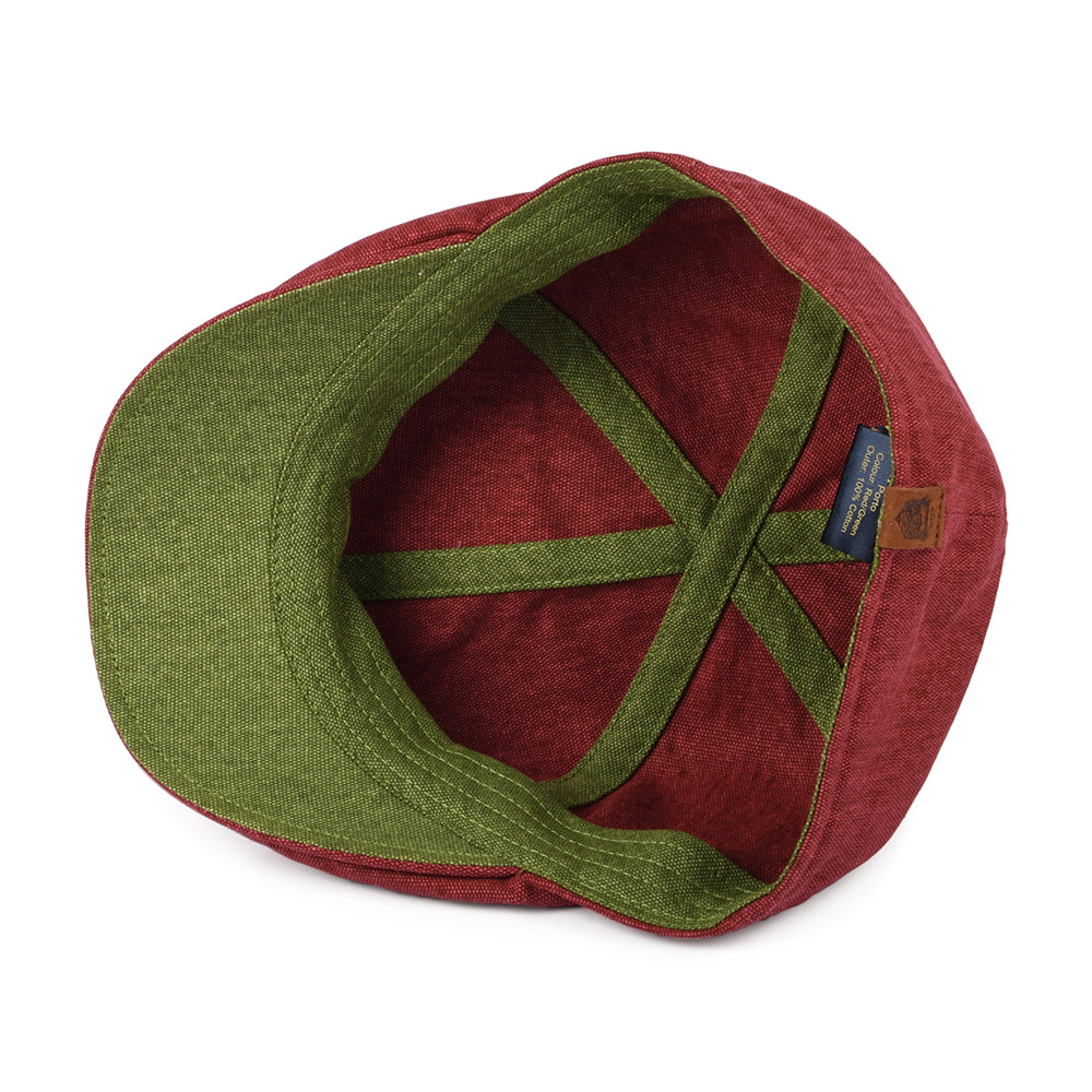 Gorra plana Porto Ornitorrinco de algodón de Failsworth - Rojo-Verde