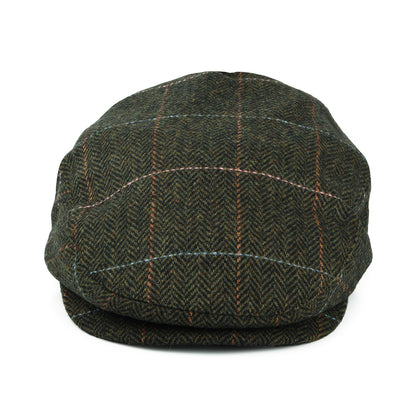 Gorra plana Hooligan espiga a cuadros de Brixton - Bronce-Negro