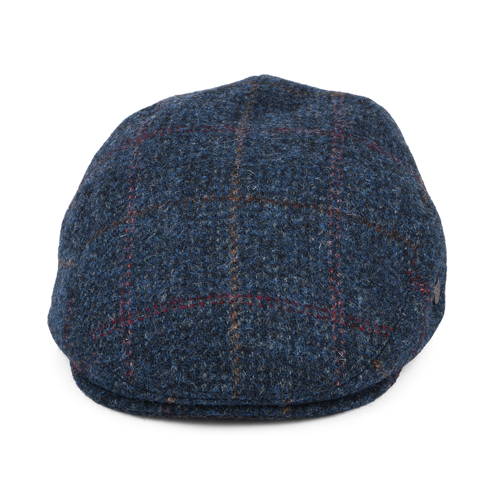 Gorra plana Stornoway de HARRIS TWEED a cuadros de Failsworth - Vaquero Multi
