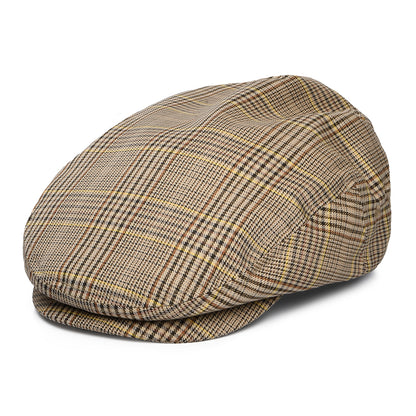 Gorra plana Hooligan ligero pata de gallo de Brixton - Beige Arena-Marrón-Rojo Óxido