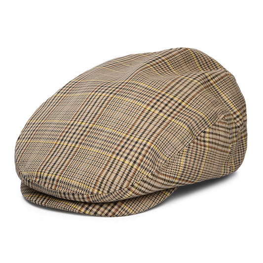 Gorra plana Hooligan ligero pata de gallo de Brixton - Beige Arena-Marrón-Rojo Óxido