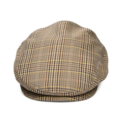 Gorra plana Hooligan ligero pata de gallo de Brixton - Beige Arena-Marrón-Rojo Óxido