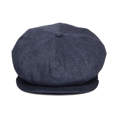 Gorra Newsboy ligero de lino de City Sport - Vaquero Oscuro