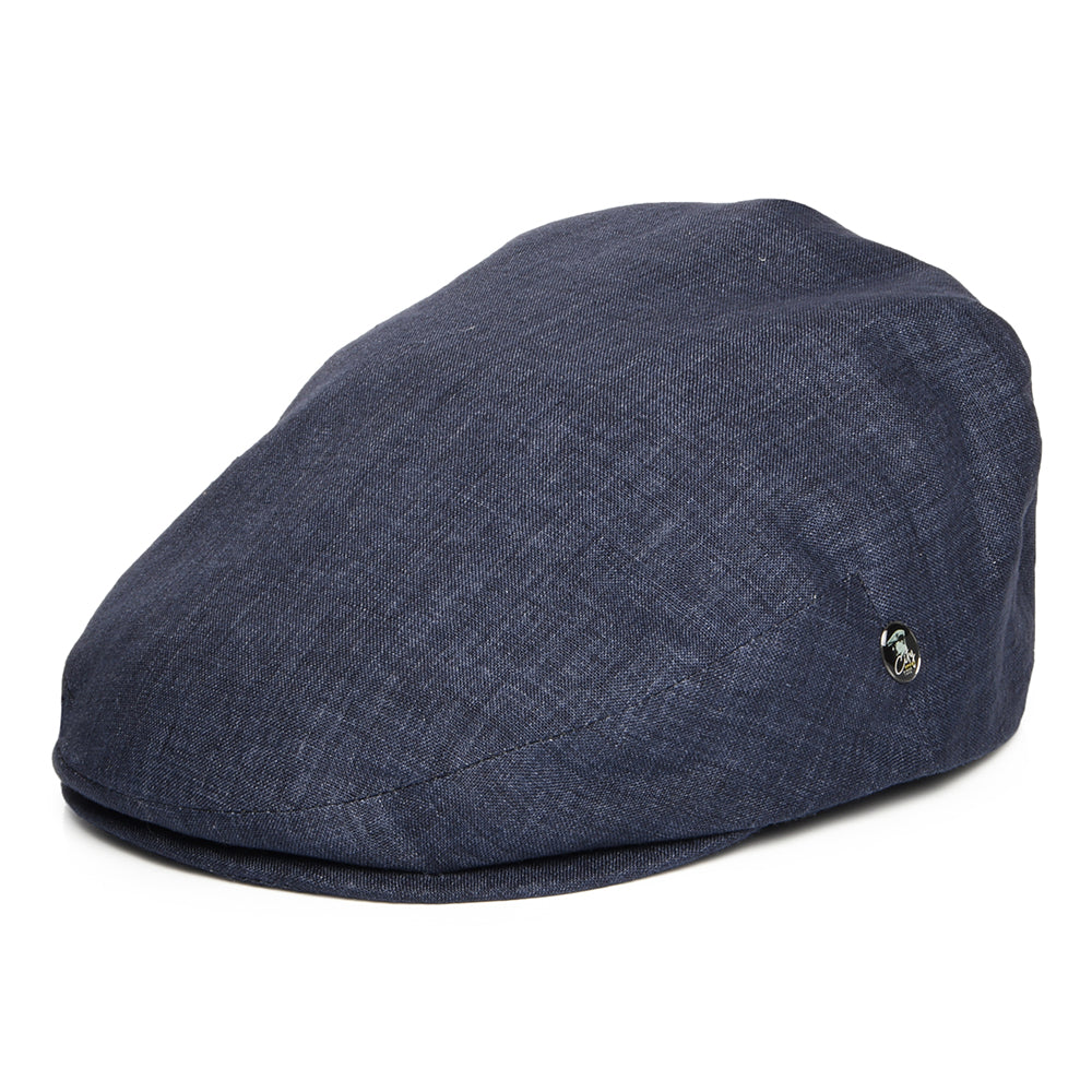 Gorra plana ligero de lino de City Sport - Vaquero Oscuro