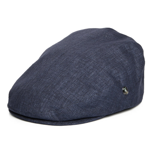 Gorra plana ligero de lino de City Sport - Vaquero Oscuro