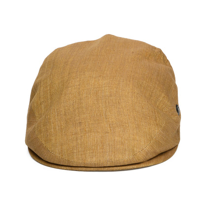 Gorra plana ligero de lino de City Sport - Mostaza Oscuro