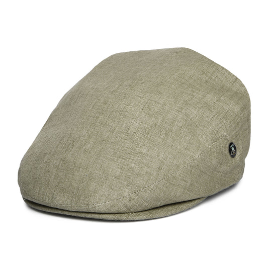 Gorra plana ligero de lino de City Sport - Verde Oliva