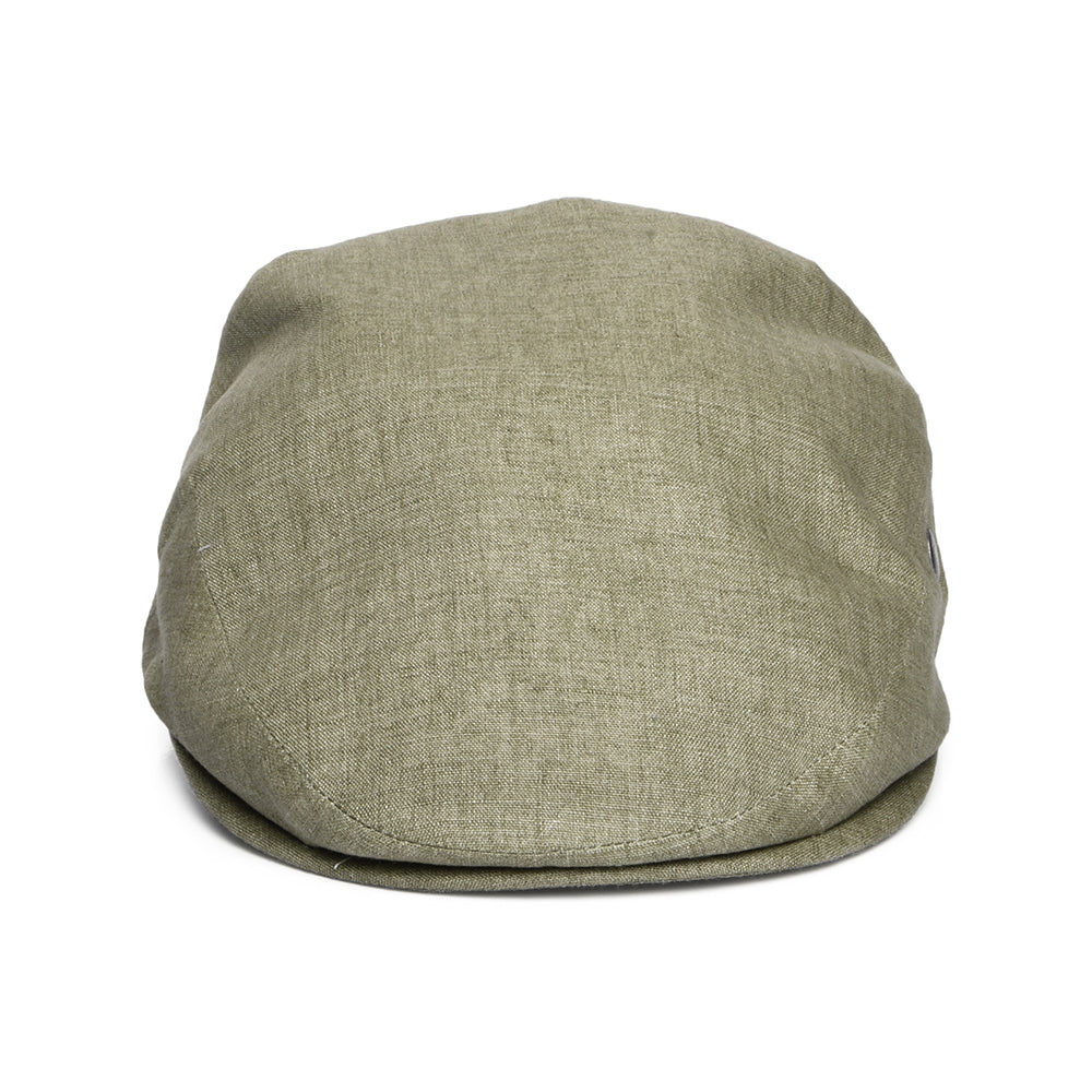 Gorra plana ligero de lino de City Sport - Verde Oliva
