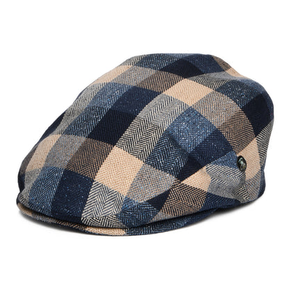 Gorra plana Summer de seda y algodón con parches de City Sport - Múltiples tonalidades azules