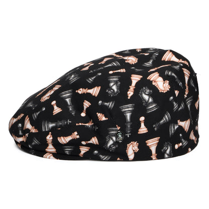 Gorra plana Maestros de ajedrez de algodón de City Sport - Negro