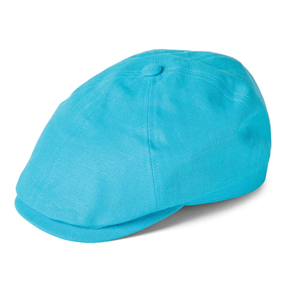 Gorra Newsboy Hudson de lino irlandés de Failsworth - Aguamarina