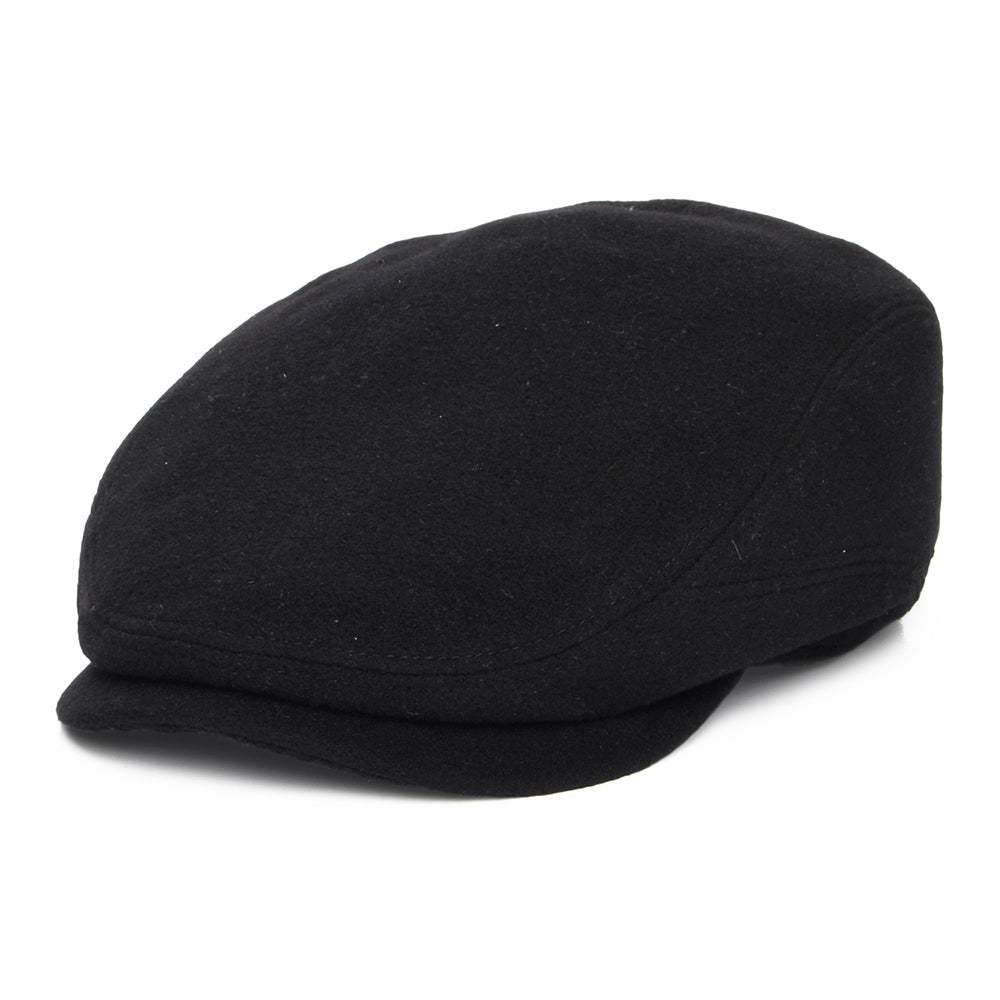 Gorra plana Driver de lana-cachemira de Stetson - Negro