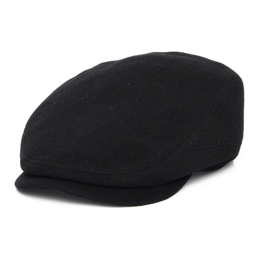Gorra plana Driver de lana-cachemira de Stetson - Negro