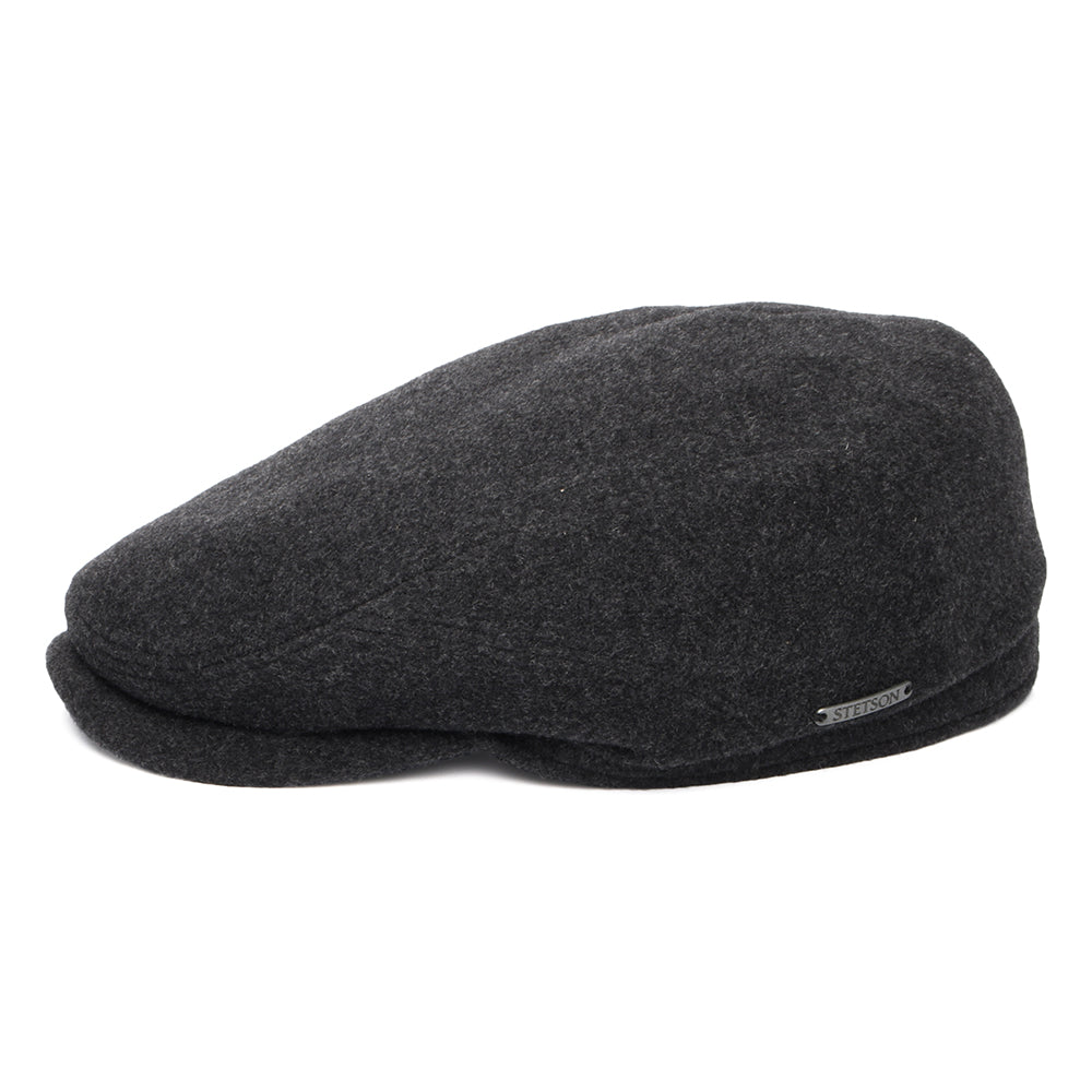 Gorra plana Driver de lana-cachemira de Stetson - Antracita