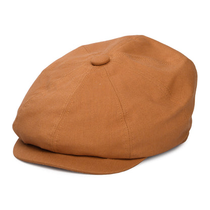 Gorra Newsboy redonda Gatsby de lino de Denton - Terracota