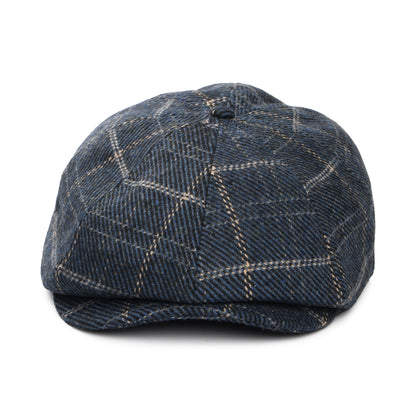 Gorra Newsboy redonda Brood a cuadros de Brixton - Indigo-Beige Arena