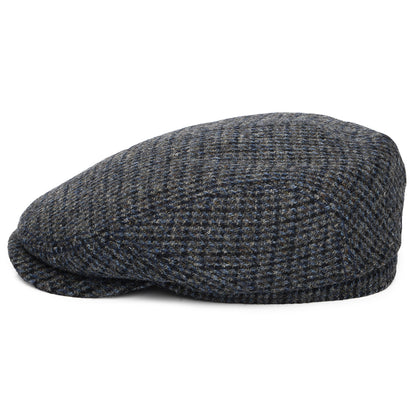 Gorra plana Brayton Driver de Harris Tweed de Stetson - Gris-Azul