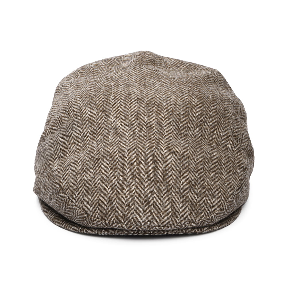 Gorra plana resistente al agua de lana merino orgánica de City Sport - Marrón