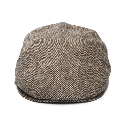 Gorra plana resistente al agua de lana merino orgánica de City Sport - Marrón