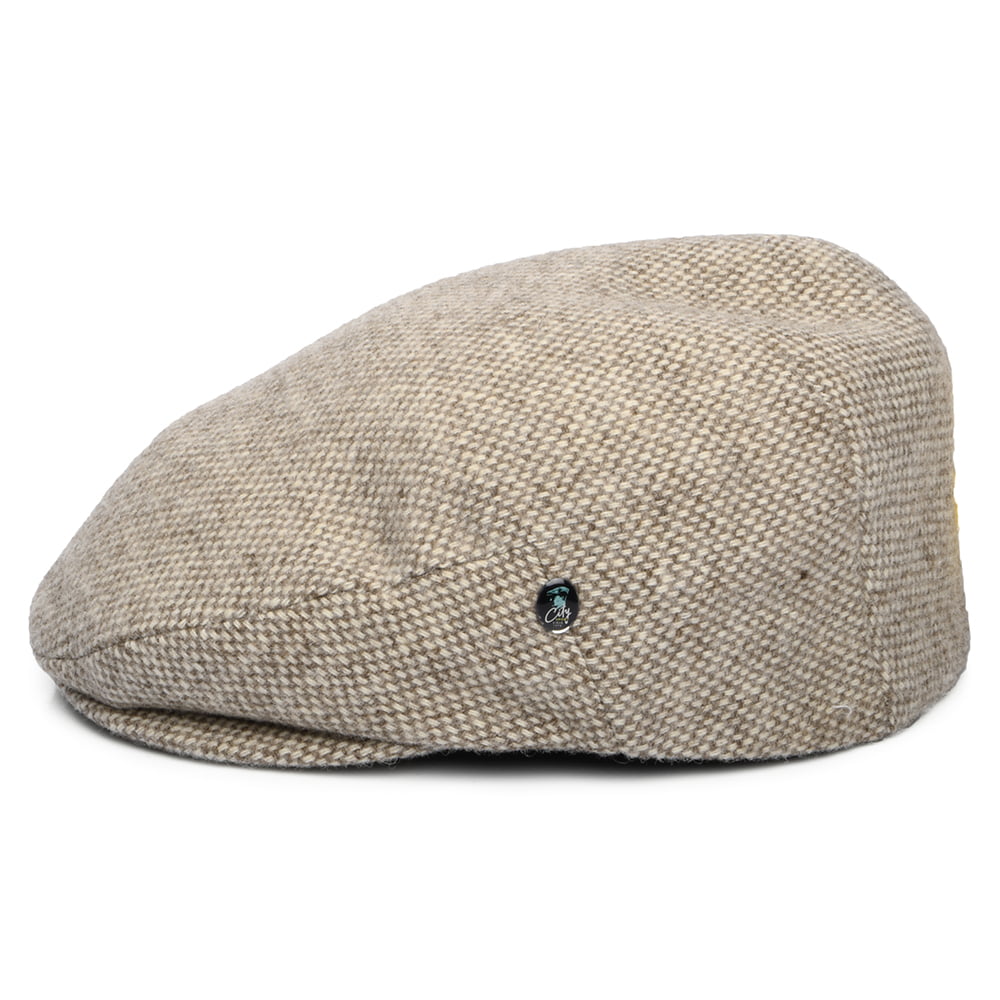 Gorra plana de lana de merino orgánica de City Sport - Marrón Claro