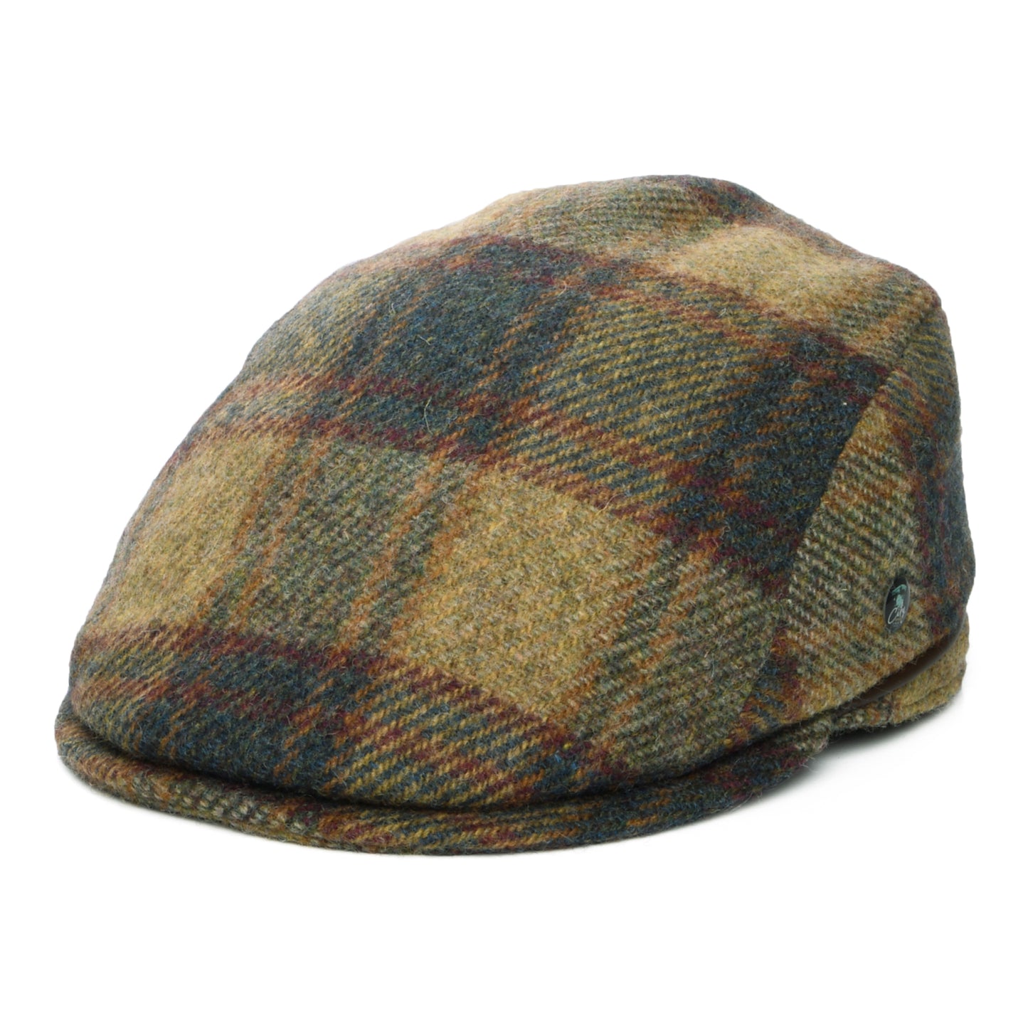 Gorra plana Le Charmeur de lana virgen británica de City Sport - Verde Oliva Claro-Multi