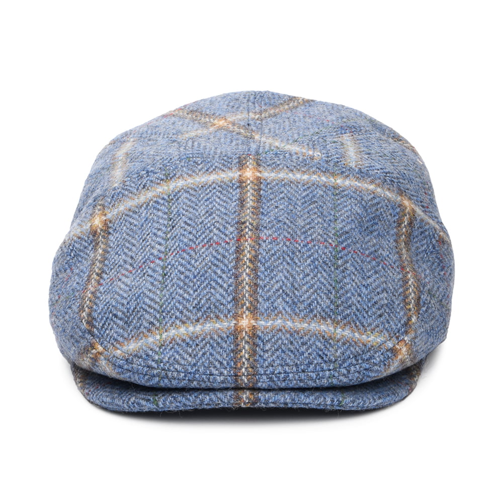 Gorra plana Lou de lana a cuadros de Bailey - Múltiples tonalidades azules