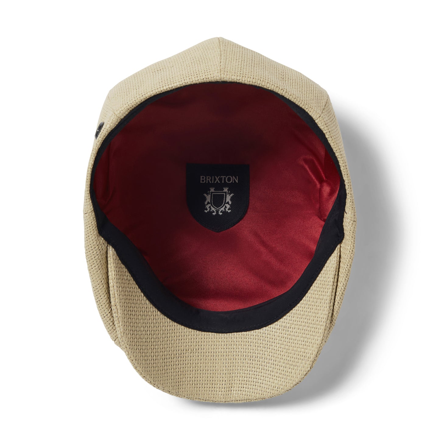 Gorra Newsboy redonda Brood ligera de paja toyo de Brixton - Natural