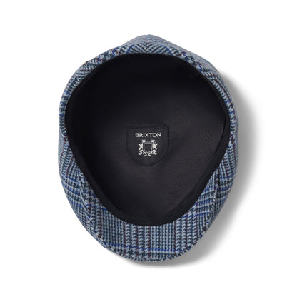Gorra plana Hooligan ligera Príncipe de Gales de Brixton - Azul Ártico-Azul Real