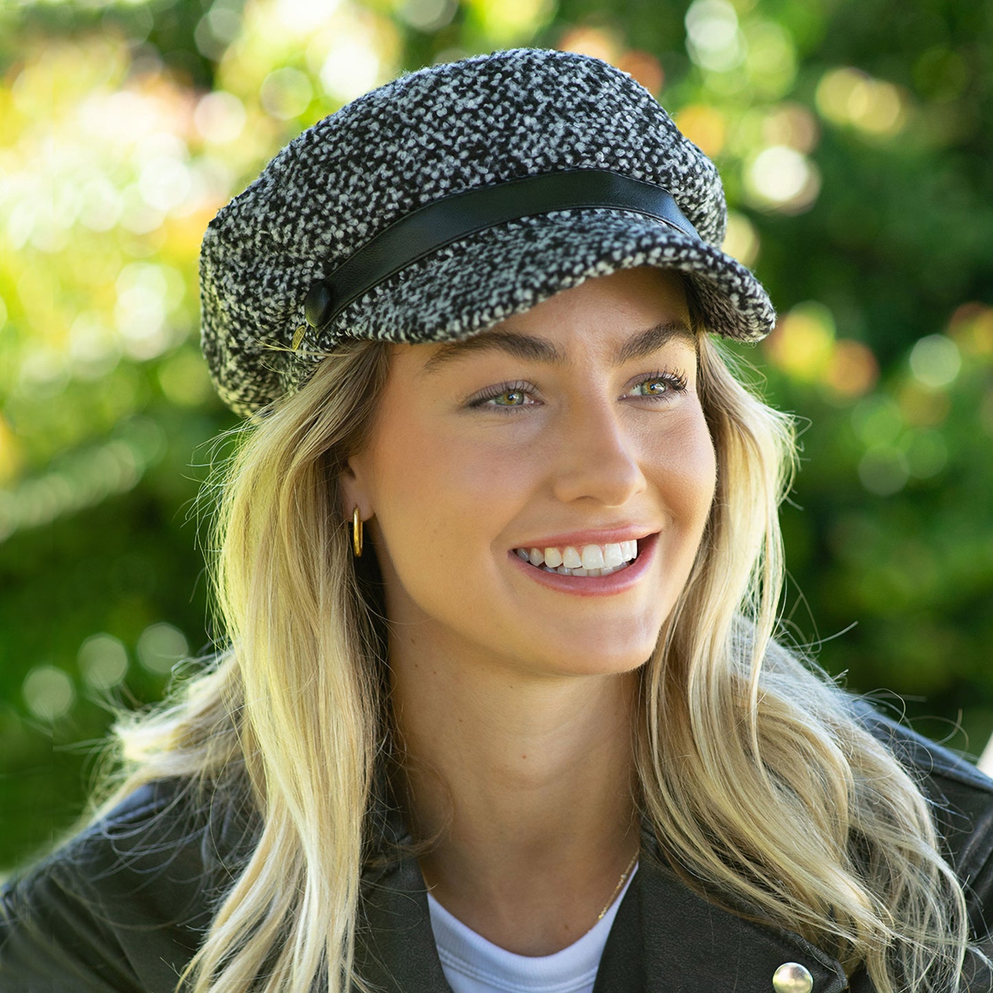 Gorra Baker Boy Donnna de bouclé de Scala - Gris