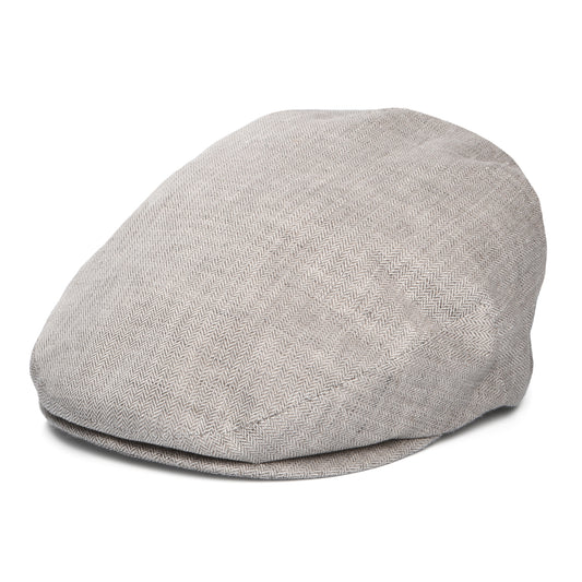 Gorra plana de lino micro espiga de City Sport - Gris Claro