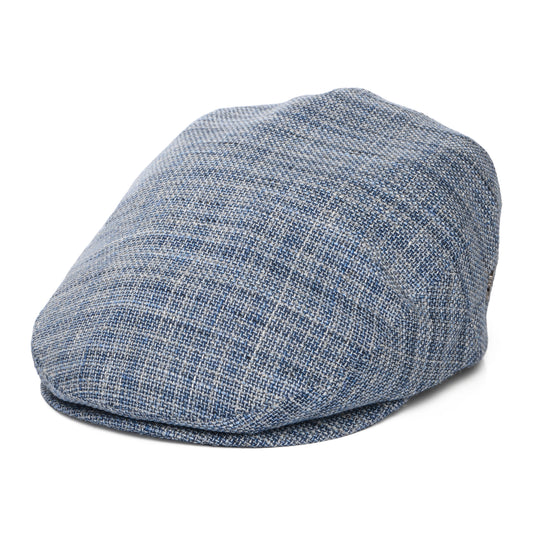 Gorra plana texturado de lino-algodón de City Sport - Azul