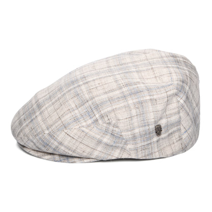 Gorra plana Eton de lino de City Sport - Piedra-Azul Claro