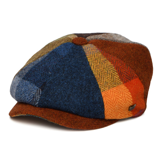Gorra Newsboy redonda Uig de Harris Tweed de Failsworth - Multicolor