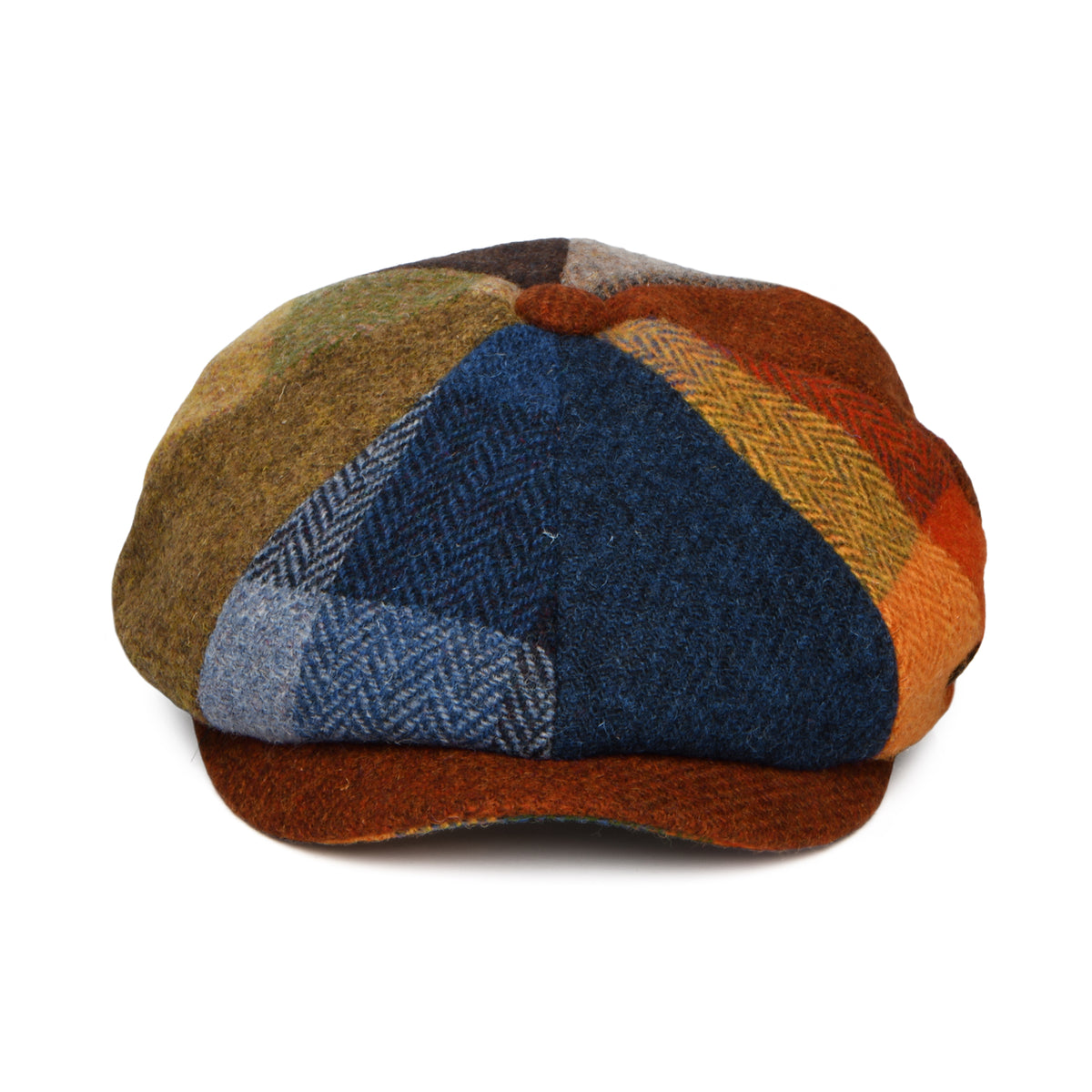 Gorra Newsboy redonda Uig de Harris Tweed de Failsworth - Multicolor