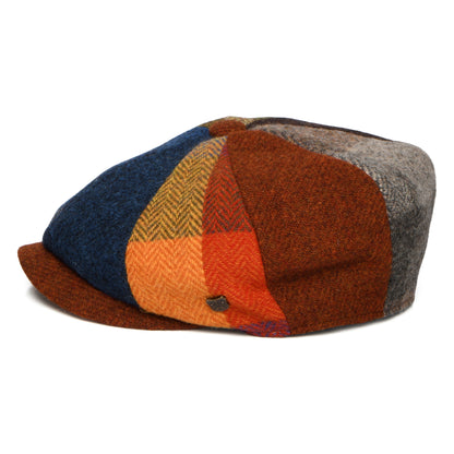 Gorra Newsboy redonda Uig de Harris Tweed de Failsworth - Multicolor