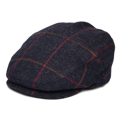 Gorra plana Impermeable a cuadros de Failsworth - Azul Marino-Rojo Óxido-Rojo
