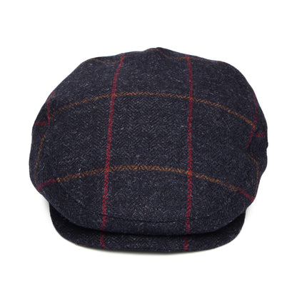 Gorra plana Impermeable a cuadros de Failsworth - Azul Marino-Rojo Óxido-Rojo