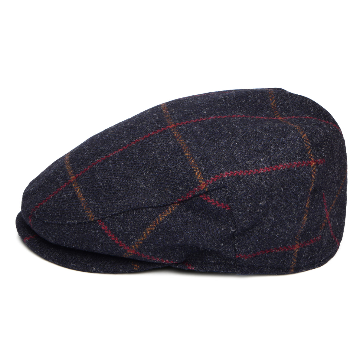 Gorra plana Impermeable a cuadros de Failsworth - Azul Marino-Rojo Óxido-Rojo