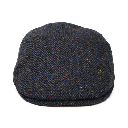 Gorra plana Porto de lana virgen diseño de espiga de City Sport - Azul Marino