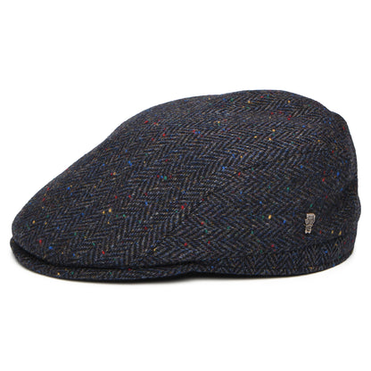 Gorra plana Porto de lana virgen diseño de espiga de City Sport - Azul Marino