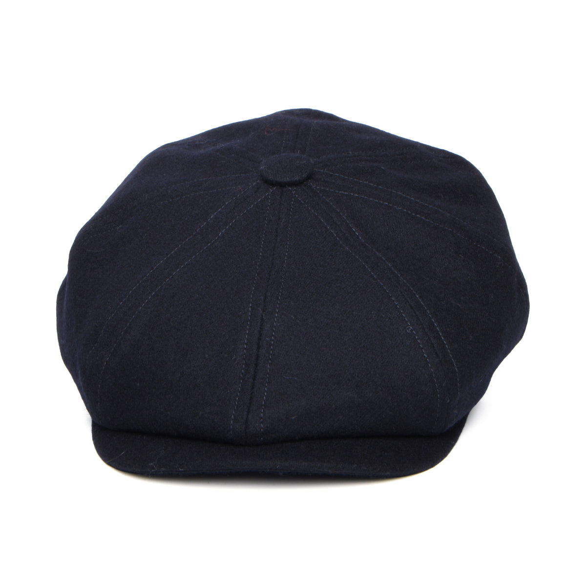 Gorra Newsboy redonda Brooklyn de loden wool de Christys - Azul Marino