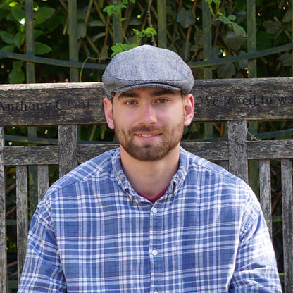Gorra plana diseño de espiga de Jaxon & James - Gris