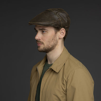 Gorra plana Taxten de piel de Bailey - Marrón