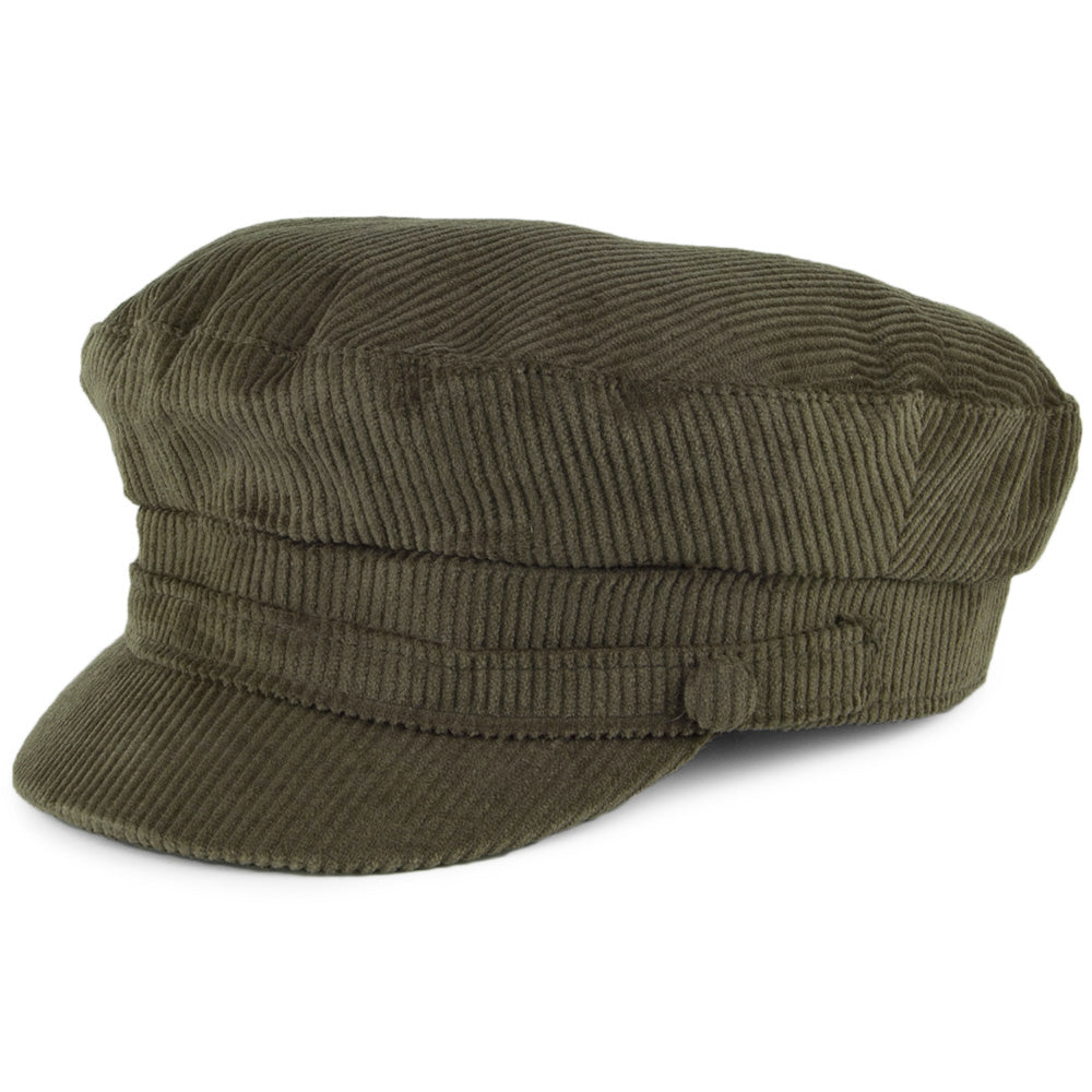 Gorra marinera Mariner de pana de Failsworth - Verde Oliva