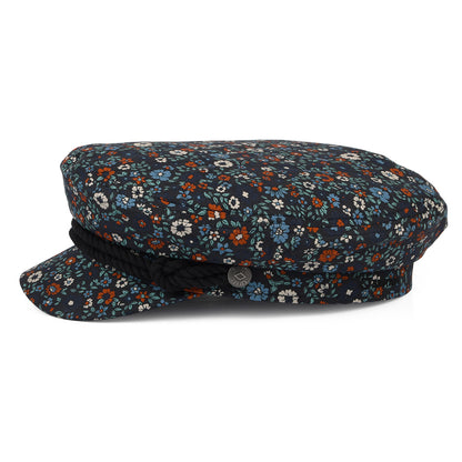 Gorra marinera de algodón Floral de Brixton - Azul Marino Lavado